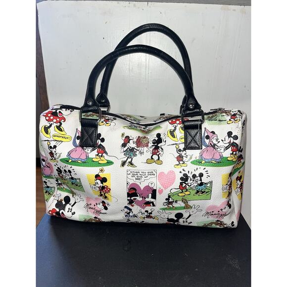 Disney Parks Handbag Mickey Mouse & Minnie Mouse Collage Purse 13" x 7" - Picture 3 of 7